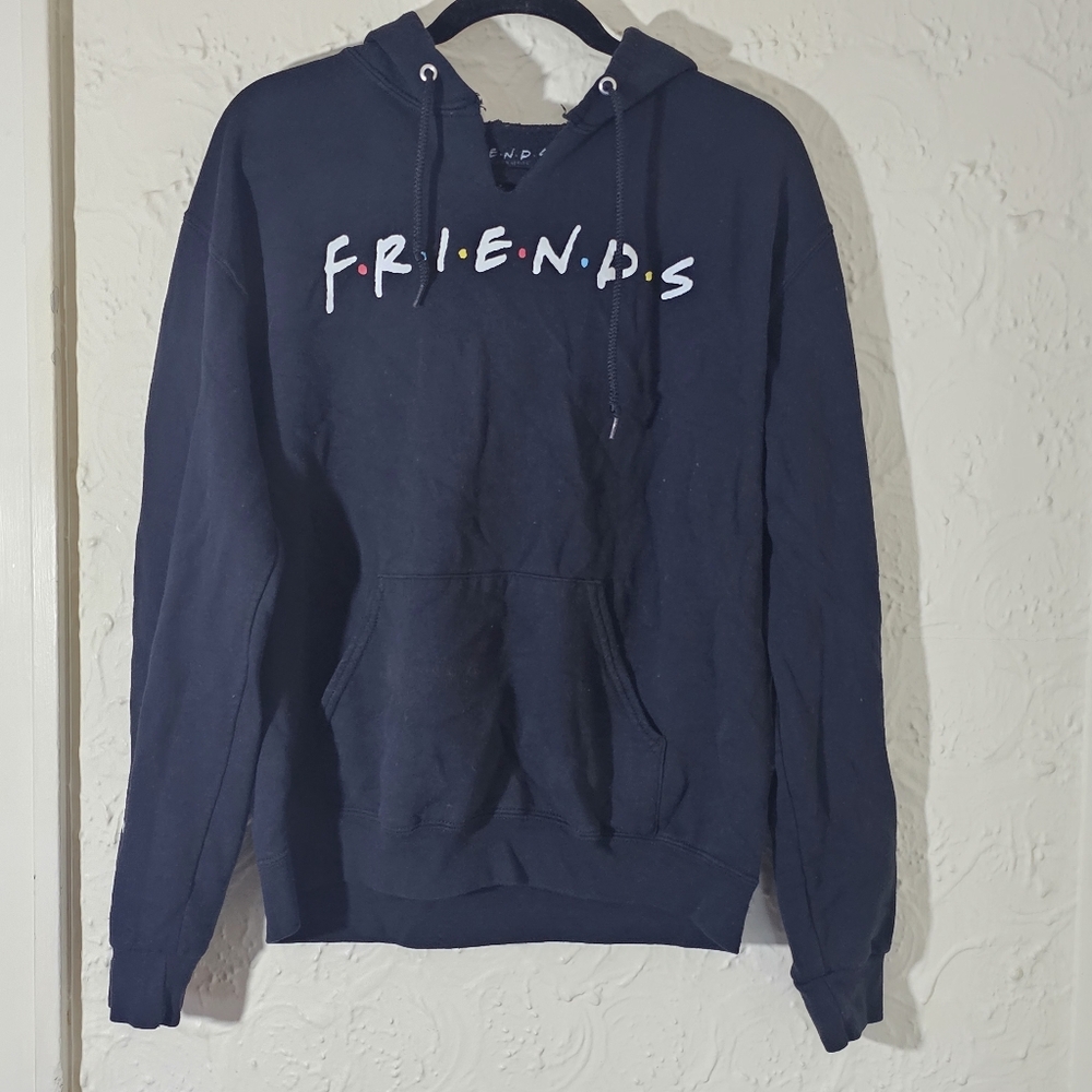 FRIENDS  Black Hoodie with Logo Medium